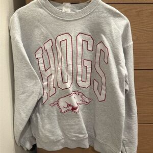 Hanes Gray Sweatshirt with Red Print